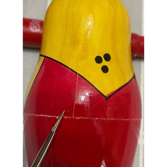 Vtg Russian Nesting Dolls set of 5 Dolls Made in USSR - Picture 9 of 12